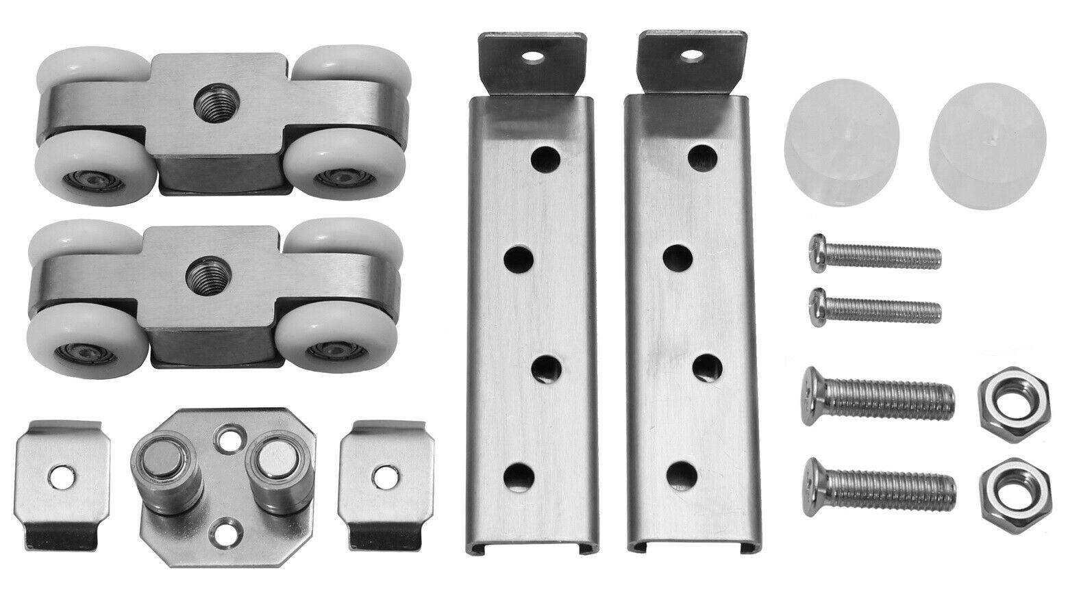 Schwerlast Schiebetür Beschlag Edelstahl Laufprofil Laufrollen Holztor Holztür 4 Rollen