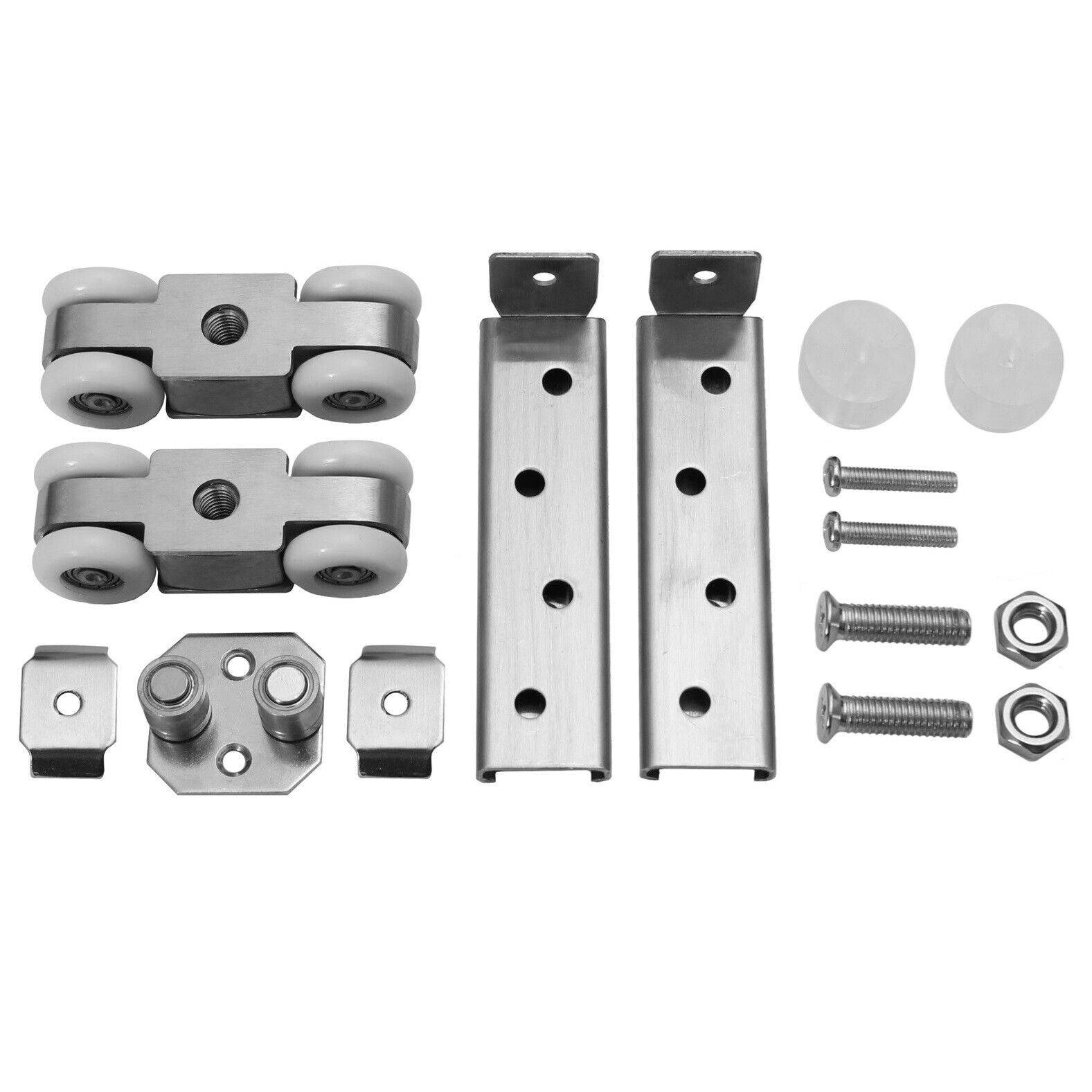 Schwerlast Schiebetür Beschlag Edelstahl Laufprofil Laufrollen Holztor Holztür 4 Rollen