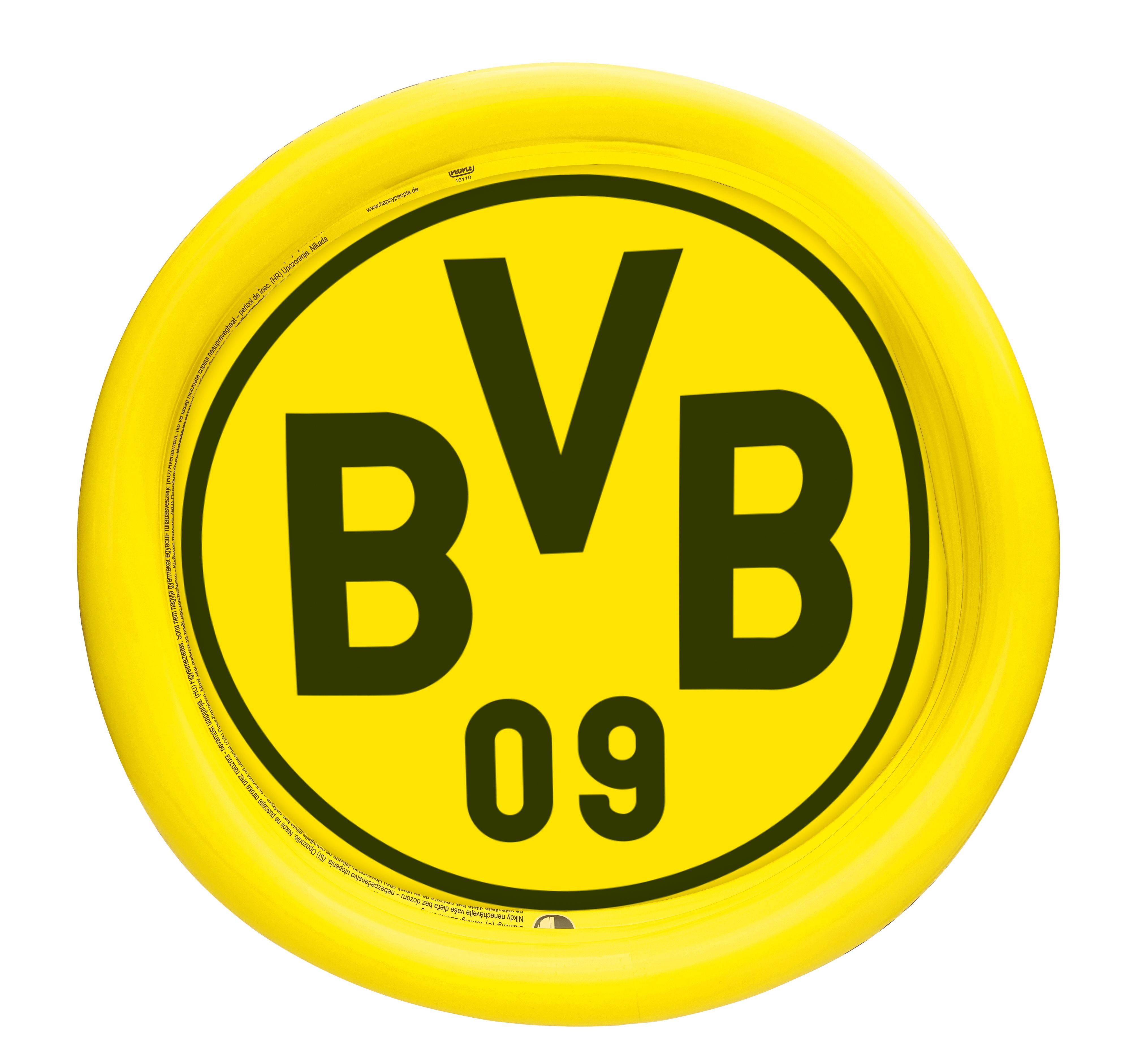 Happy People 16110 - BVB 3-Ring-Pool ca. 100x23 cm Planschbecken Babypool Kinder Borussia Dortmund