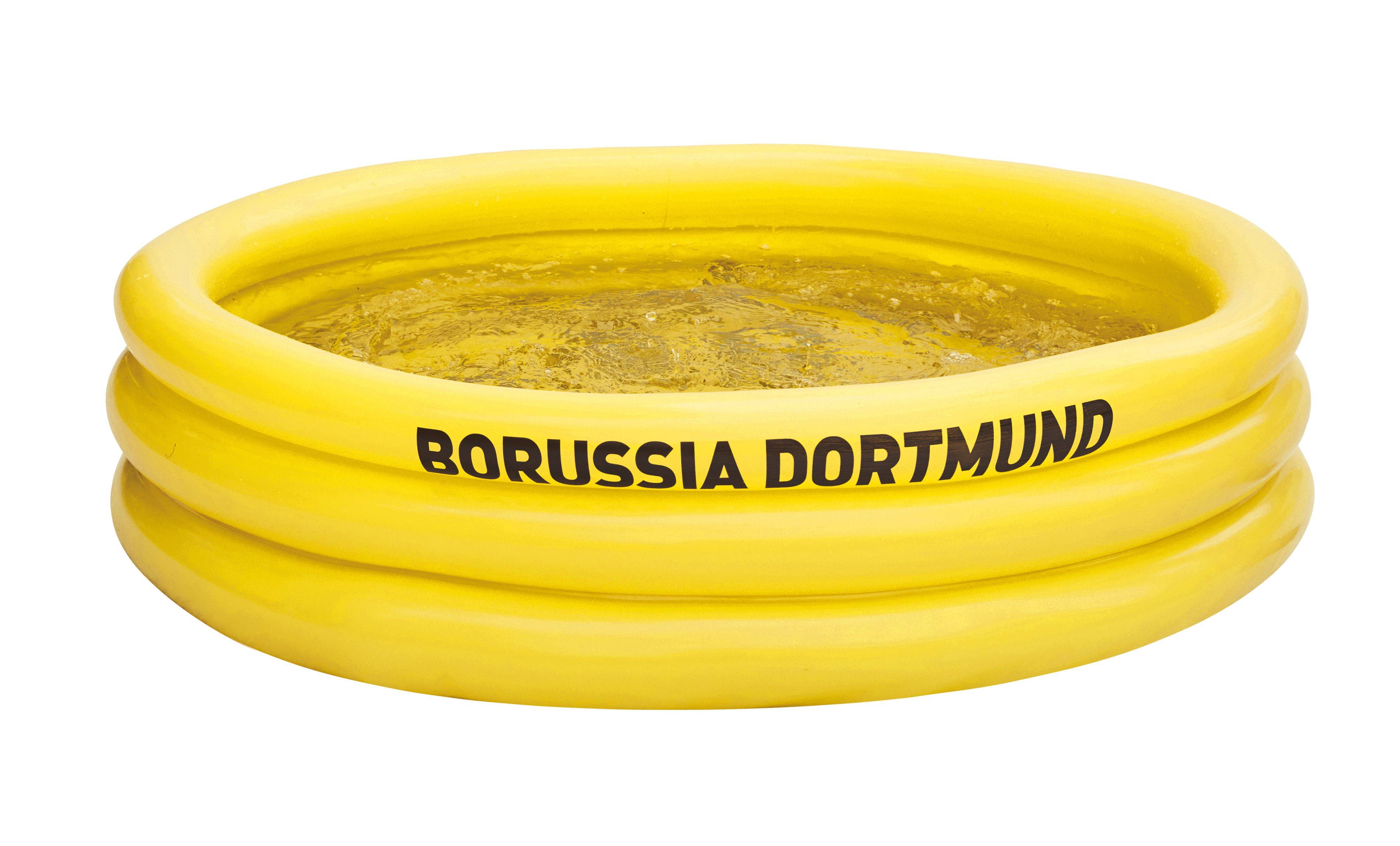 Happy People 16110 - BVB 3-Ring-Pool ca. 100x23 cm Planschbecken Babypool Kinder Borussia Dortmund