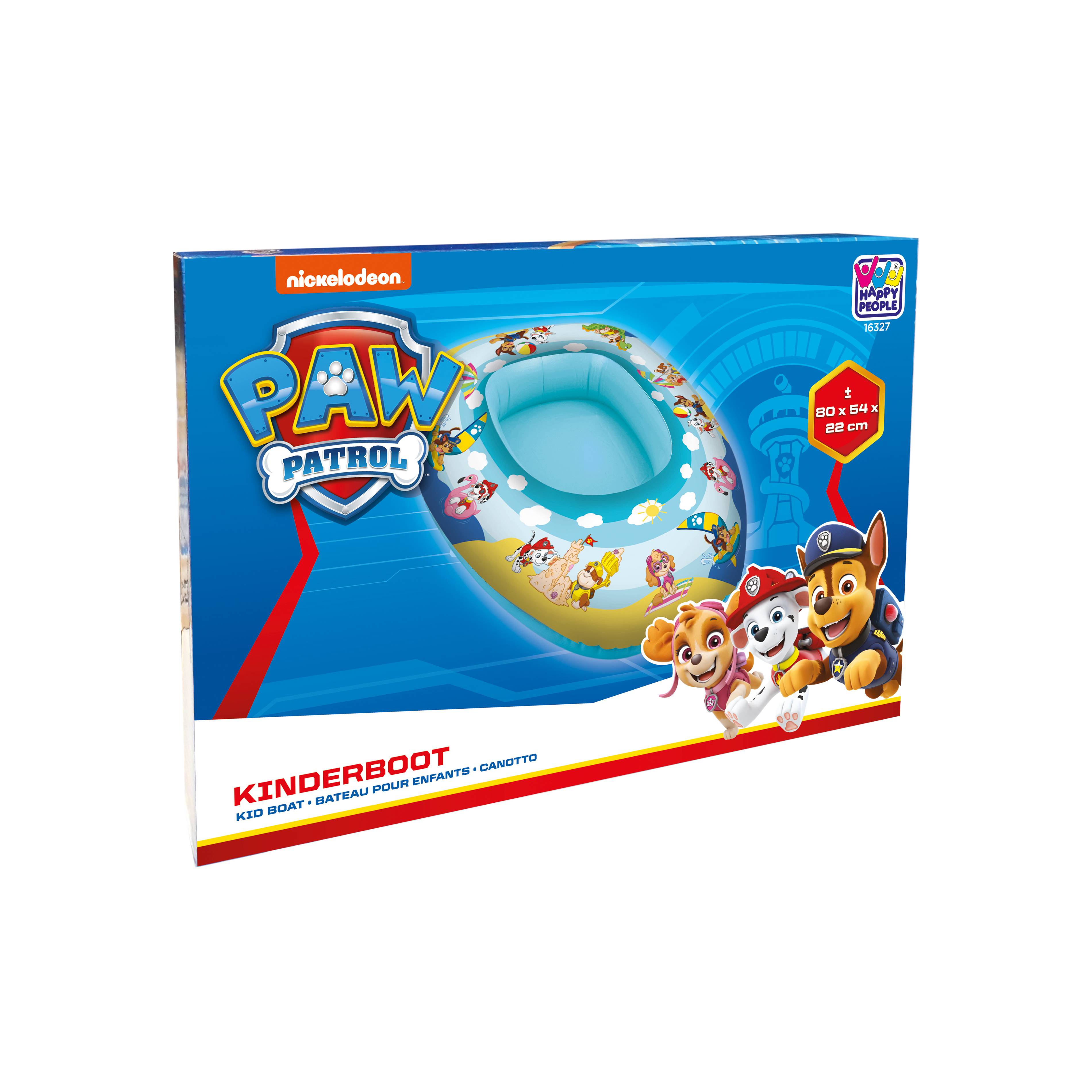 Happy People 16327 - Paw Patrol Kinderboot (ca. 80x54x22 cm) Boot Planschbecken Kinder Wasser Sommer