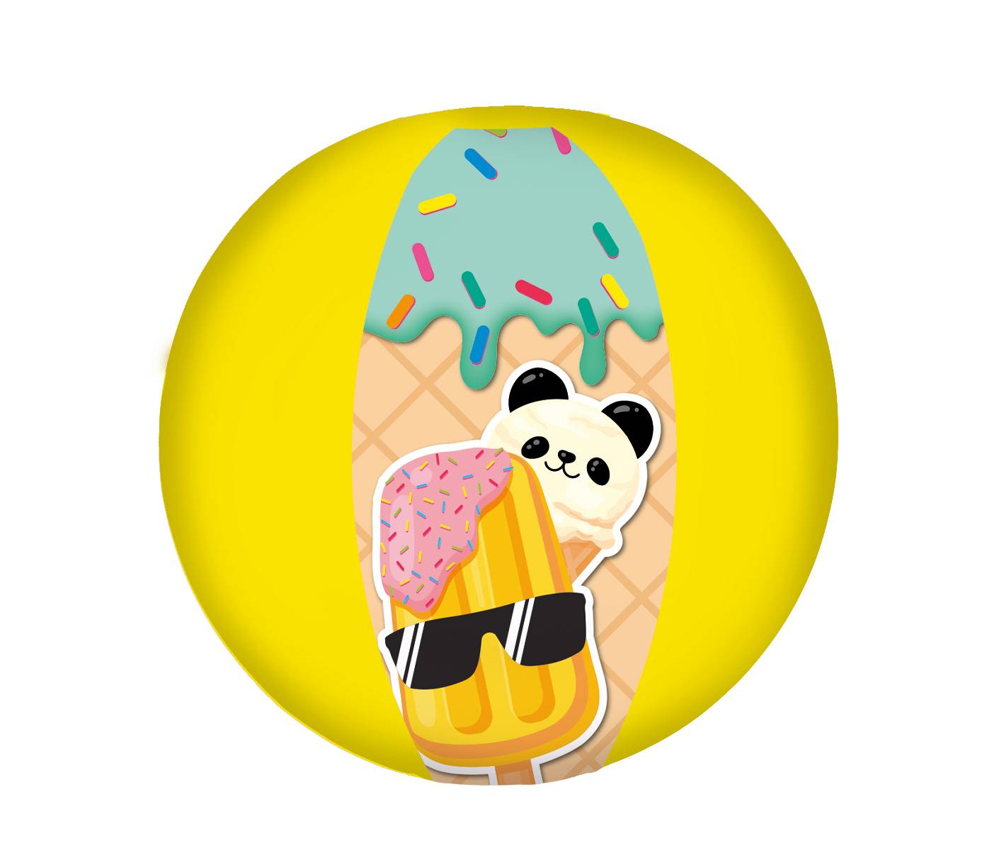 Happy People 77452 - Happy Summer Strandball Wasserball (ca. 29 cm) Ball Kinder Garten Spielball