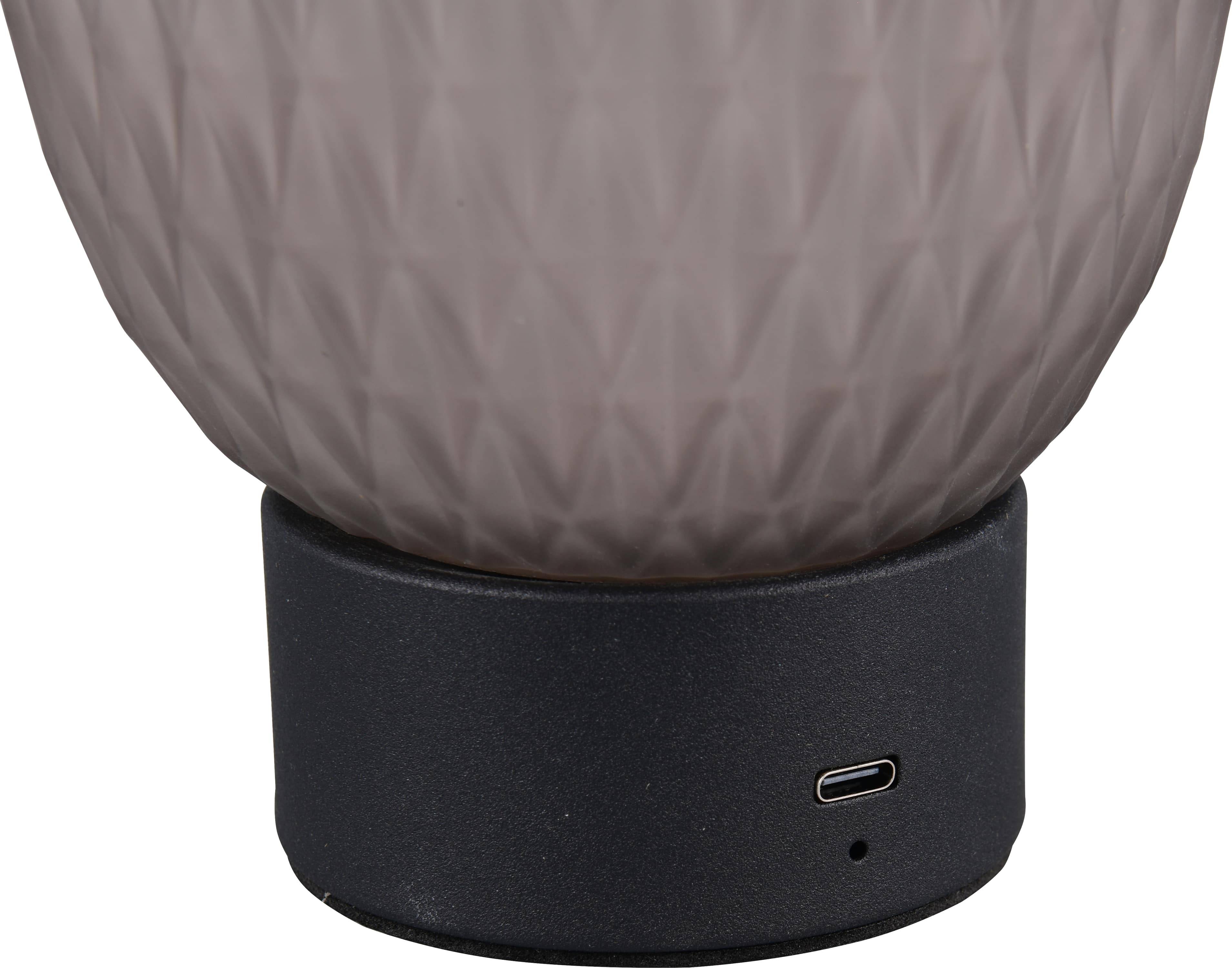 TRIO LED-Akku-Tischleuchte FACETTE, 564210154, 1,5W, 140lm, 3000K, rauch