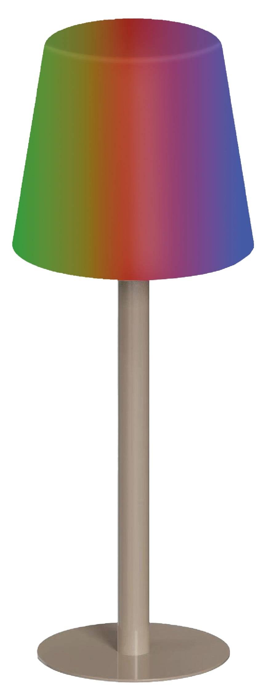 MÜLLER-LICHT LED-Akku-Tischleuchte PINE, 2W, 200lm, RGB + weiß, grau