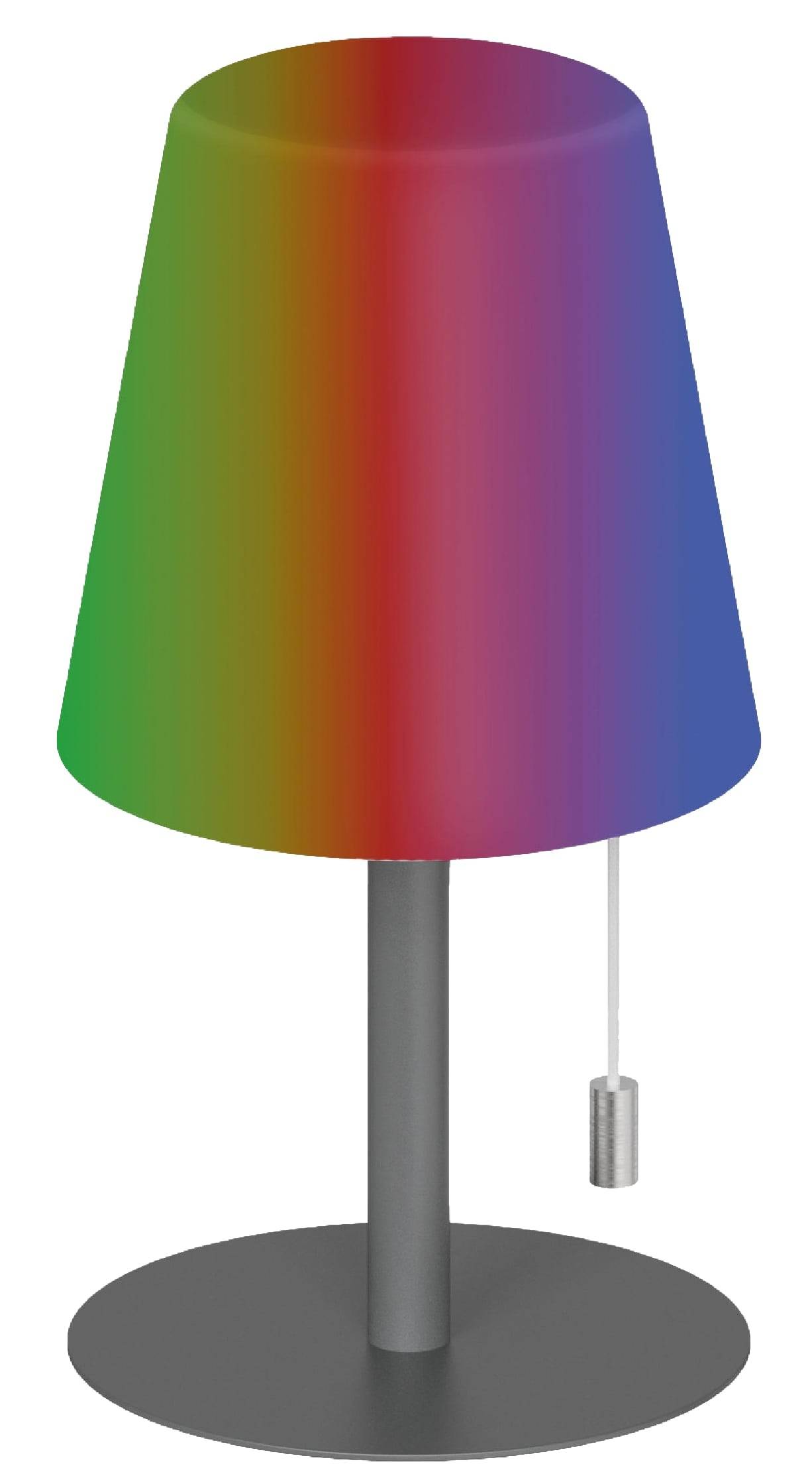 MÜLLER-LICHT LED-Akku-Tischleuchte CEDA, 2W, 200lm, RGB + weiß, grau