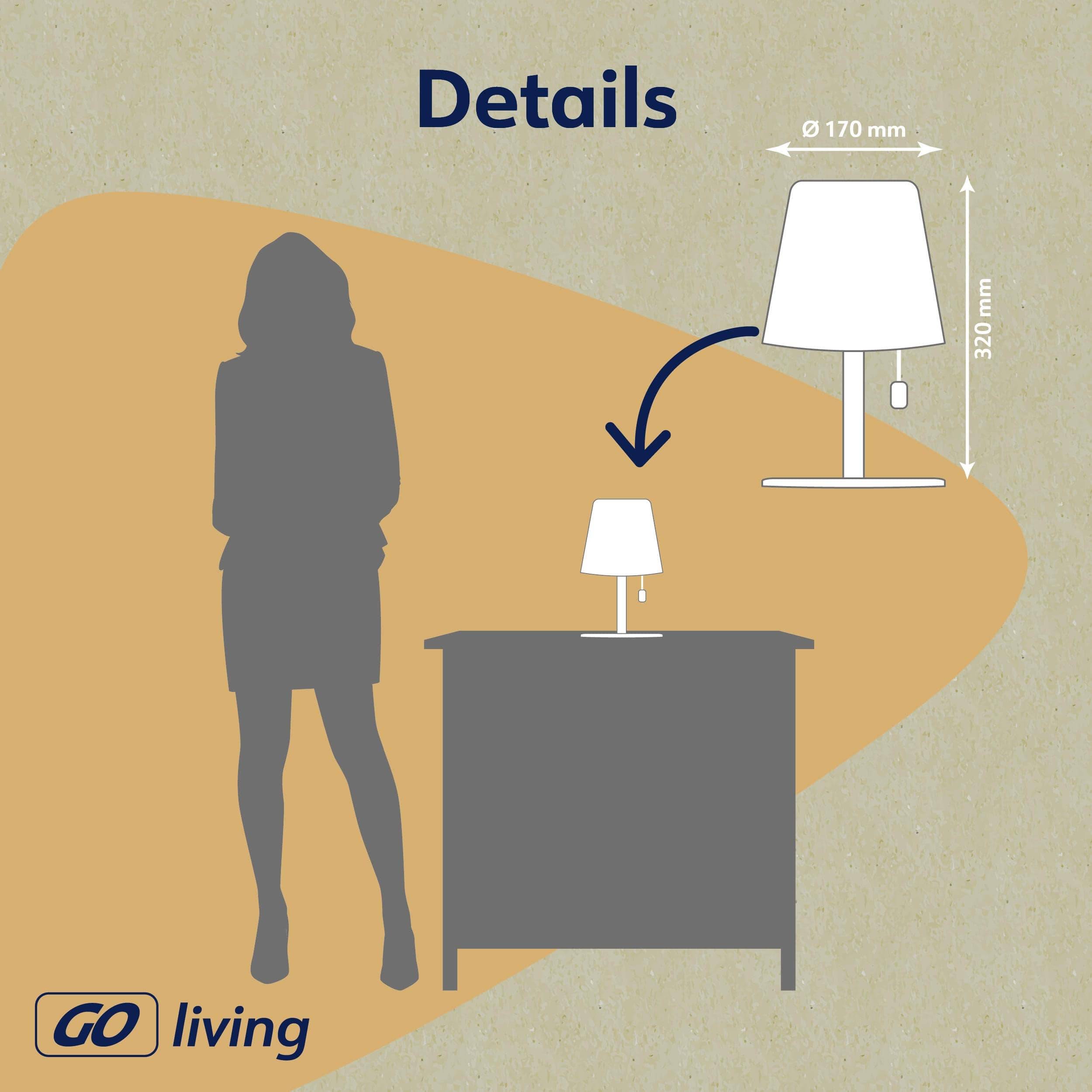 MÜLLER-LICHT LED-Akku-Tischleuchte CEDA, 2W, 200lm, RGB + weiß, grau