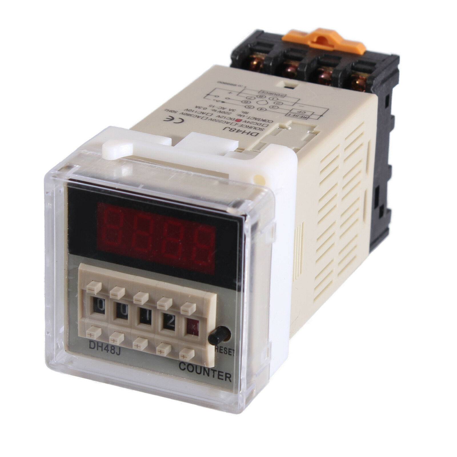 Stückzähler DH48J Impulszähler Zähler Mengenzähler Produktionszähler Hutschiene 230V AC