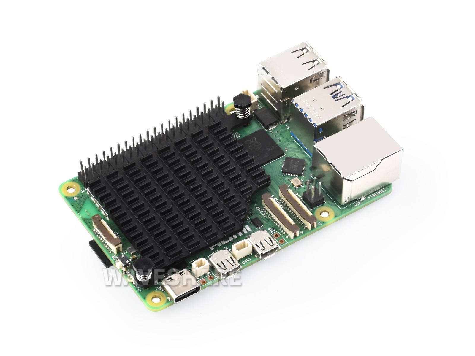 WaveShare Aluminum Heatsink For Raspberry Pi 5 with Thermal Pads