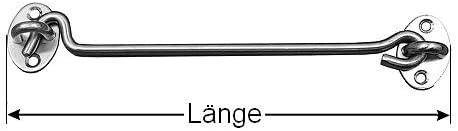 Türhaken Sturmhaken Fensterhaken Torhaken Edelstahl Fenstersicherung Tür Haken 42cm