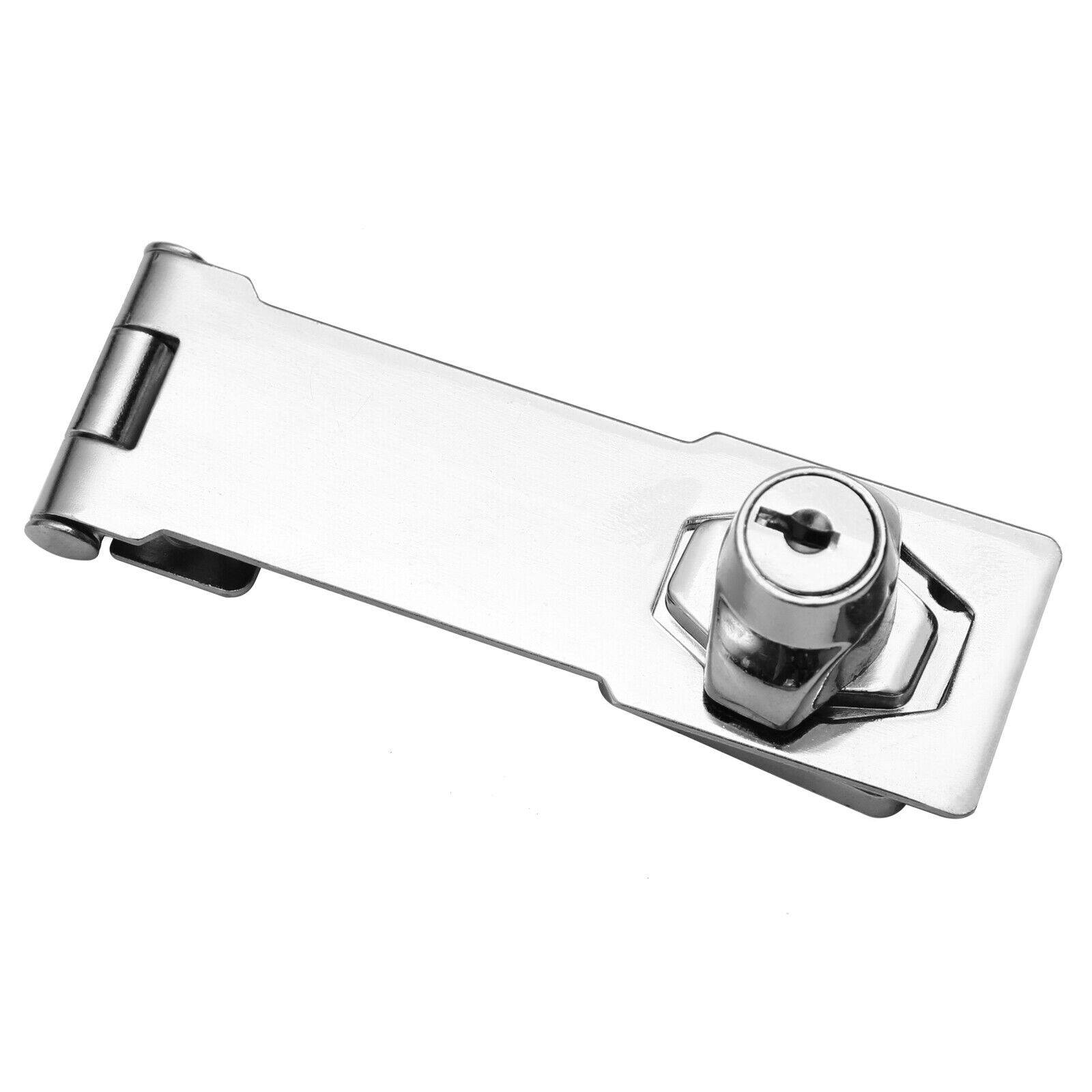 Überfalle abschließbar Vorhängeschloß Schloß Riegel Türriegel Türbeschlag Chrom 102mm