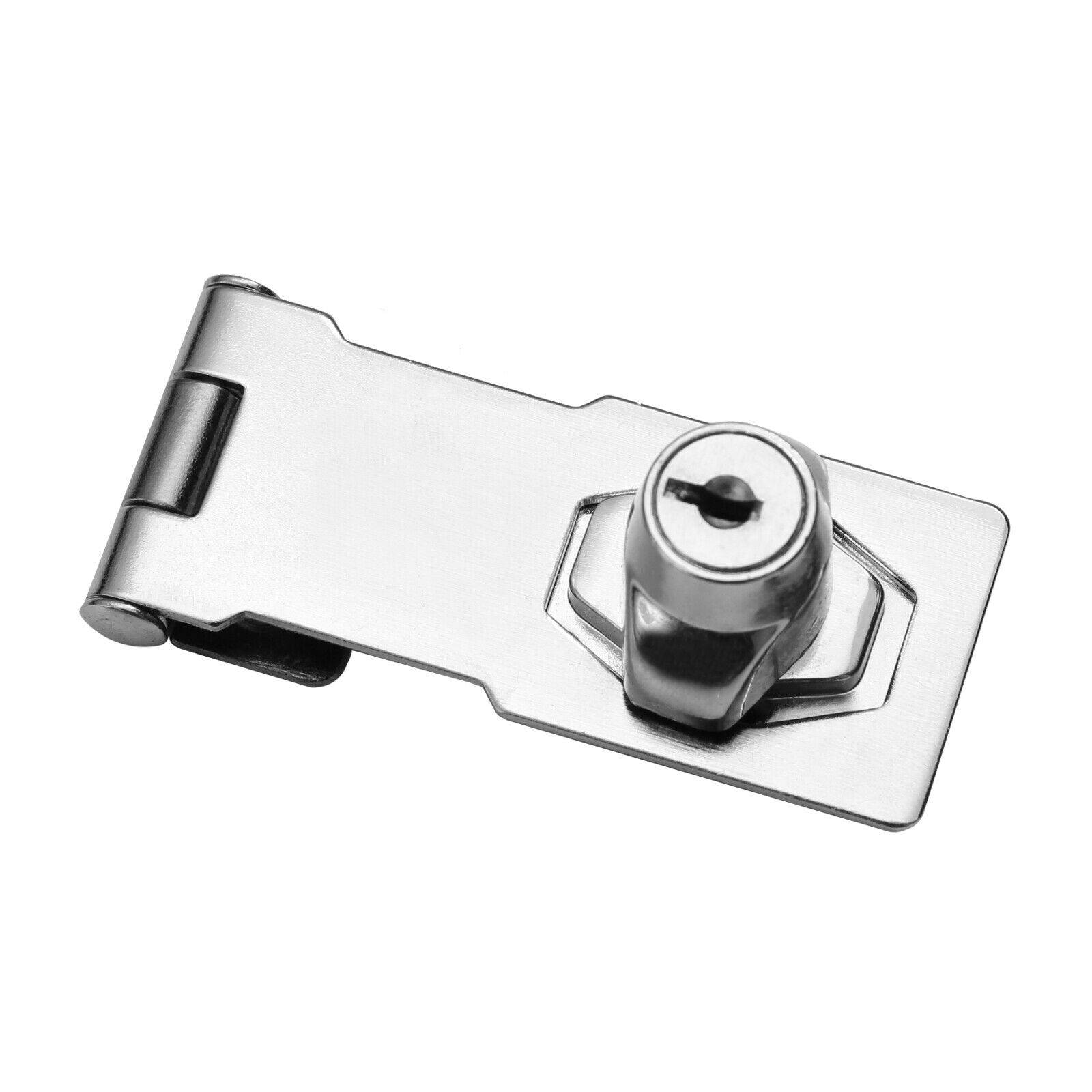 Überfalle abschließbar Vorhängeschloß Schloß Riegel Türriegel Türbeschlag Chrom 77mm