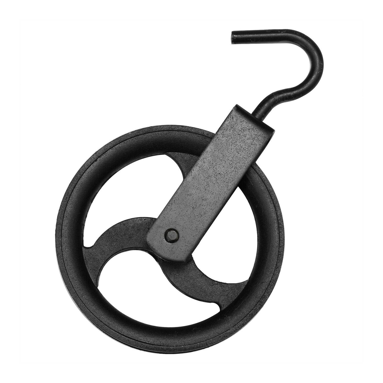 Umlenkrolle Seilrolle Heberolle Baurolle Bauaufzug Flaschenzug Vogelrolle Haken 180mm