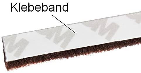 Universal selbstklebend Bürstendichtung Dichtungsbürste Türbürste Fenster Türen Braun