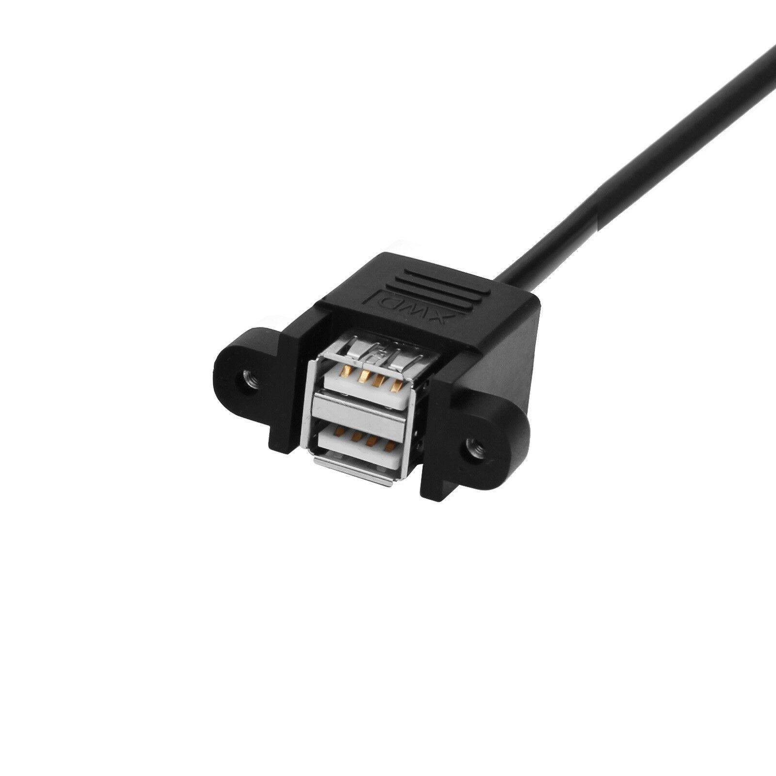 USB 2.0 Steckdose Einbaubuchse 100cm Kabel mit Buchse Stecker Einbau Aufbau 2x USB