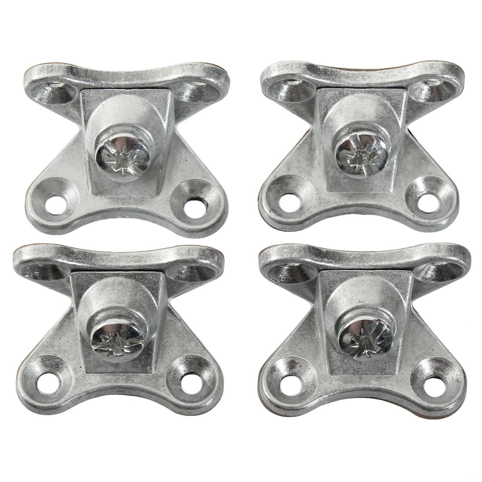 4x Metall Stuhlwinkel 20x20x35mm Korpusverbinder Möbel Holzverbinder Winkel Silber