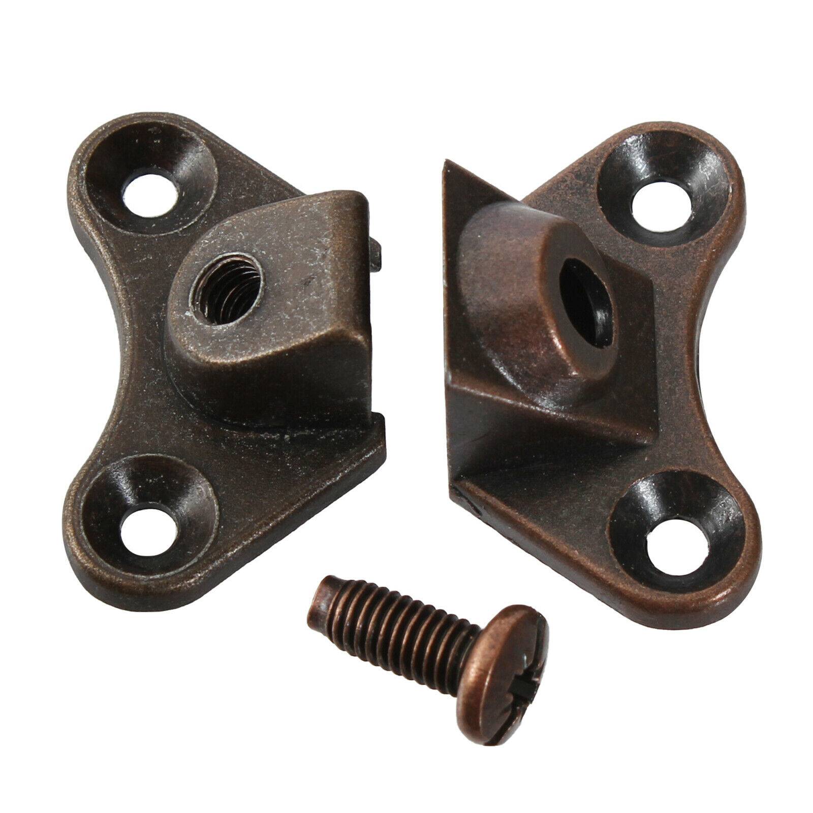 4x Metall Stuhlwinkel 20x20x35mm Korpusverbinder Möbel Holzverbinder Winkel Braun