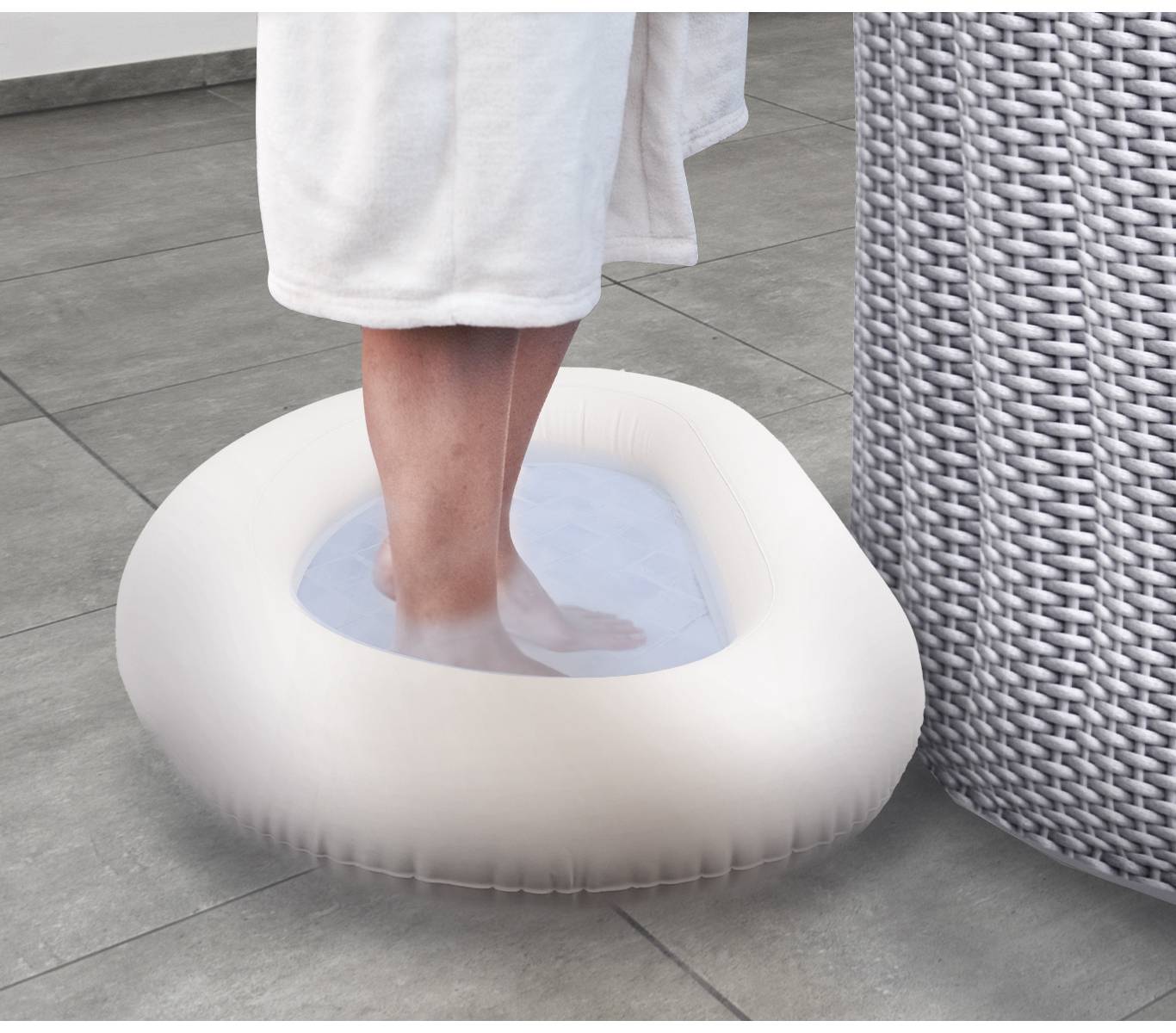 Happy People - Fußbecken, aufblasbar, (ca. 87x68x14 cm) für SPA-Pool Zubehör hygienisch Fußbad Becken