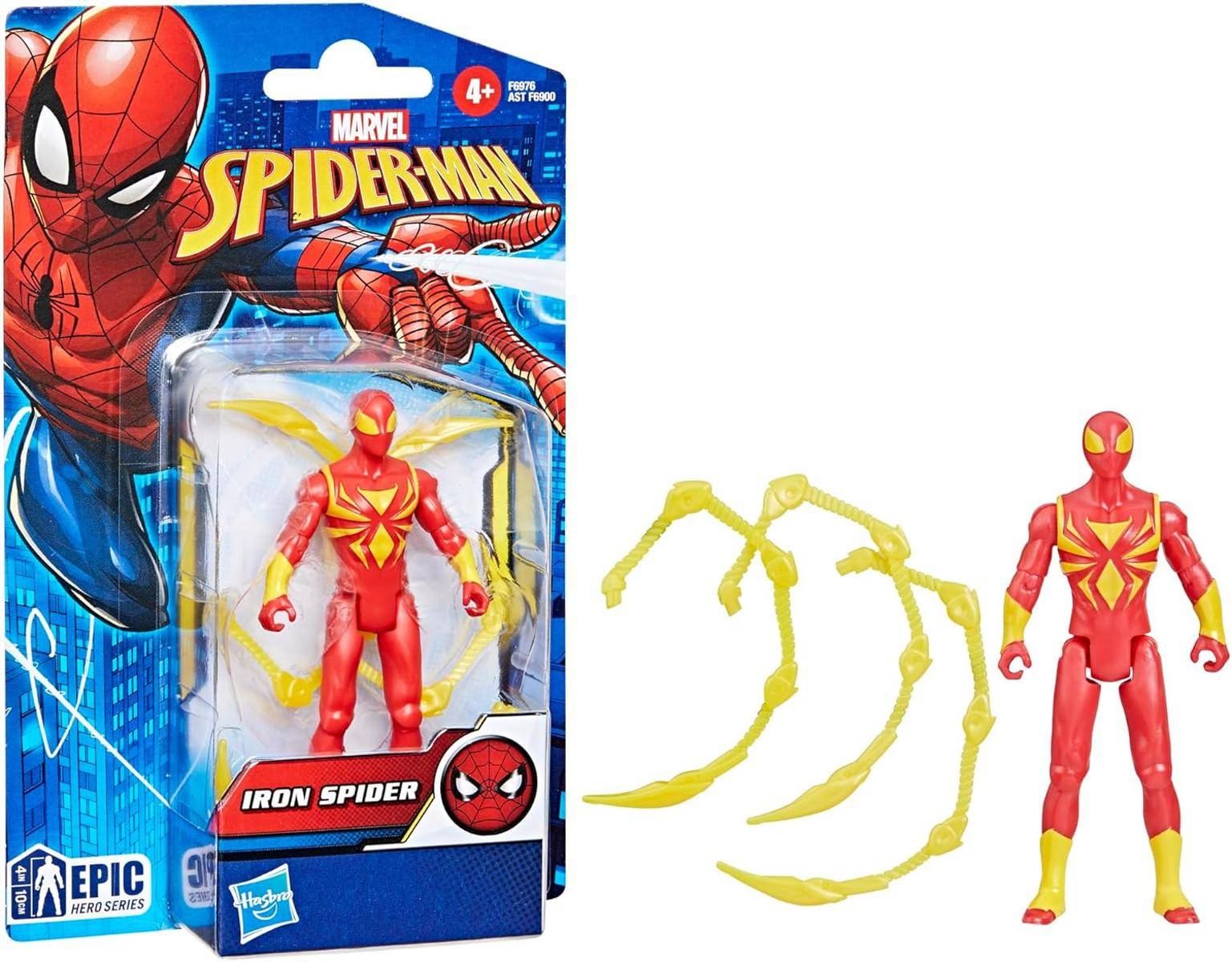Marvel Spider-Man Epic Hero Series 10 cm Spider Action-Figur Rot Gold