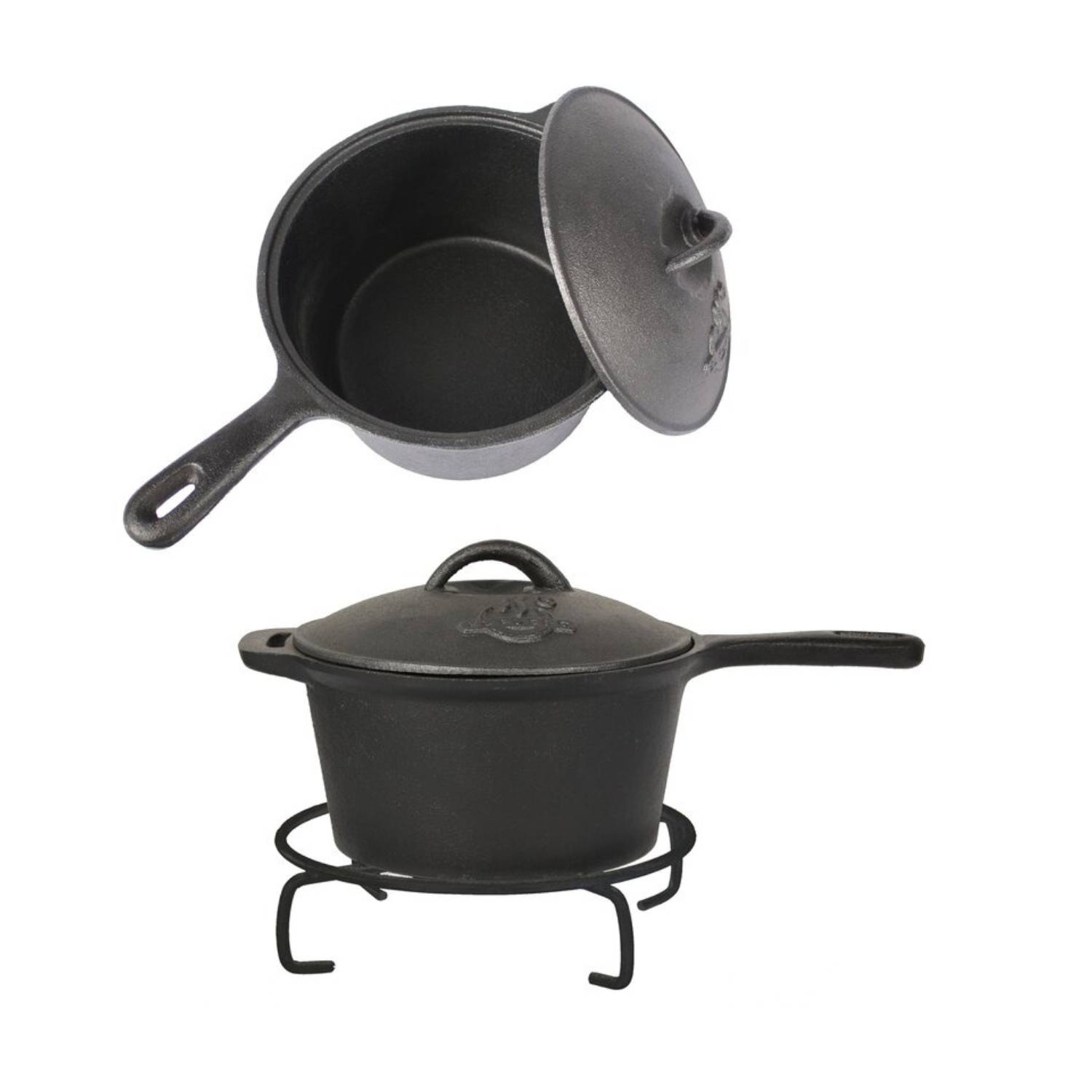 El Fuego Dutch Oven 5 tlg. Set AY4661 Pfanne Schmortopf Saucentopf