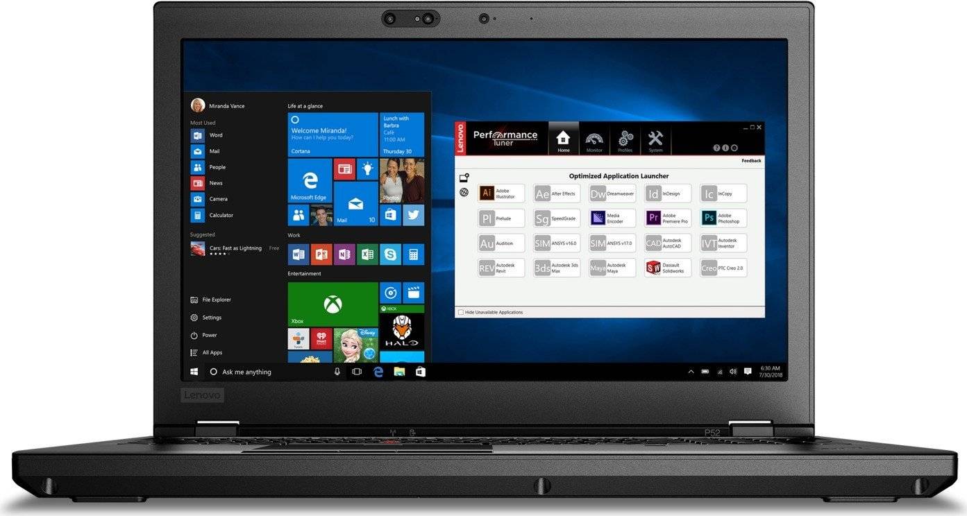 Lenovo ThinkPad P52 i7-8850H 15.6" FHD Webcam Win 11 Pro DE 16 GB 1 TB SSD