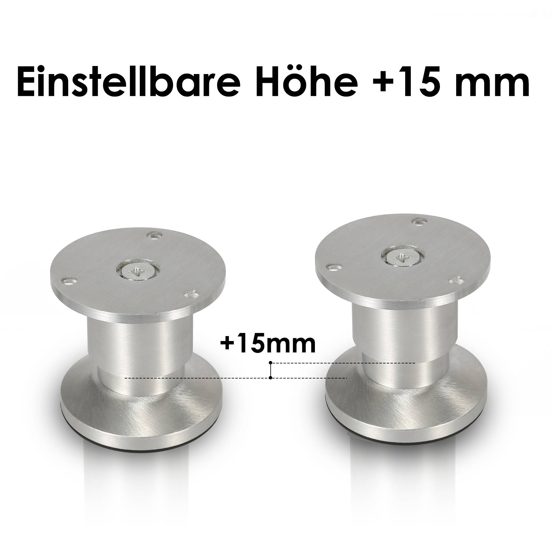 8er Set Möbelfüße Tischbein Set Sofafüße Möbelbeine Bettstützen Sofafüße Schrankfuß Möbelbeine Alu 4x60mm