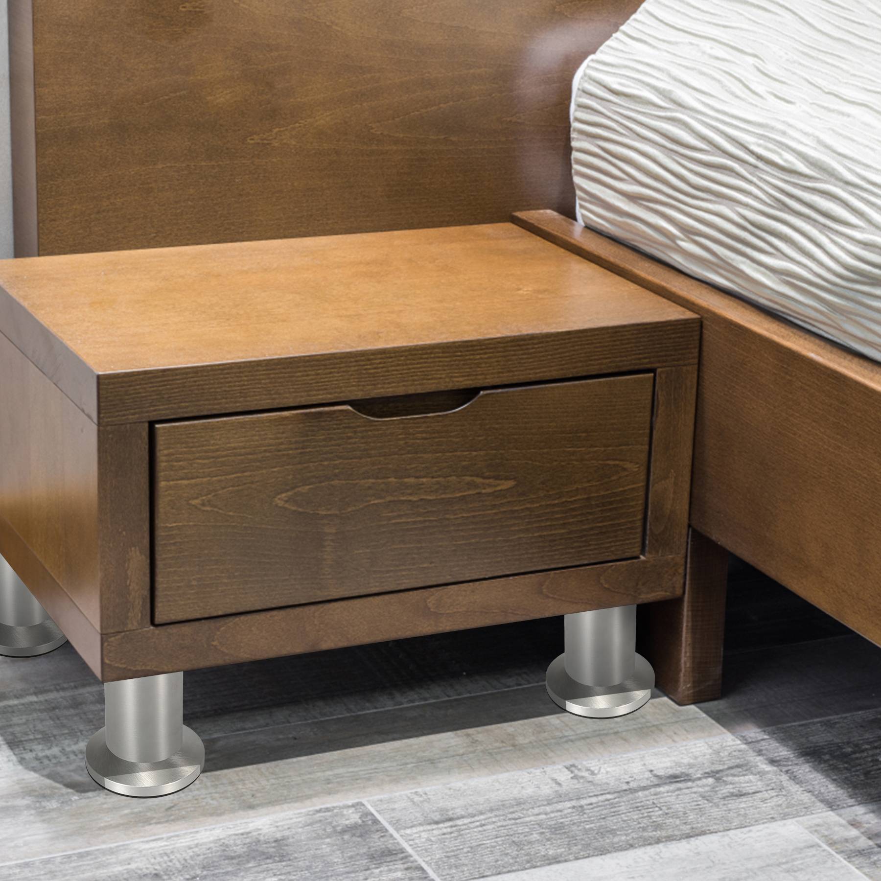 12er Set Möbelfüße Tischbein Set Sofafüße Möbelbeine Bettstützen Sofafüße Schrankfuß Möbelbeine Alu 4x60mm