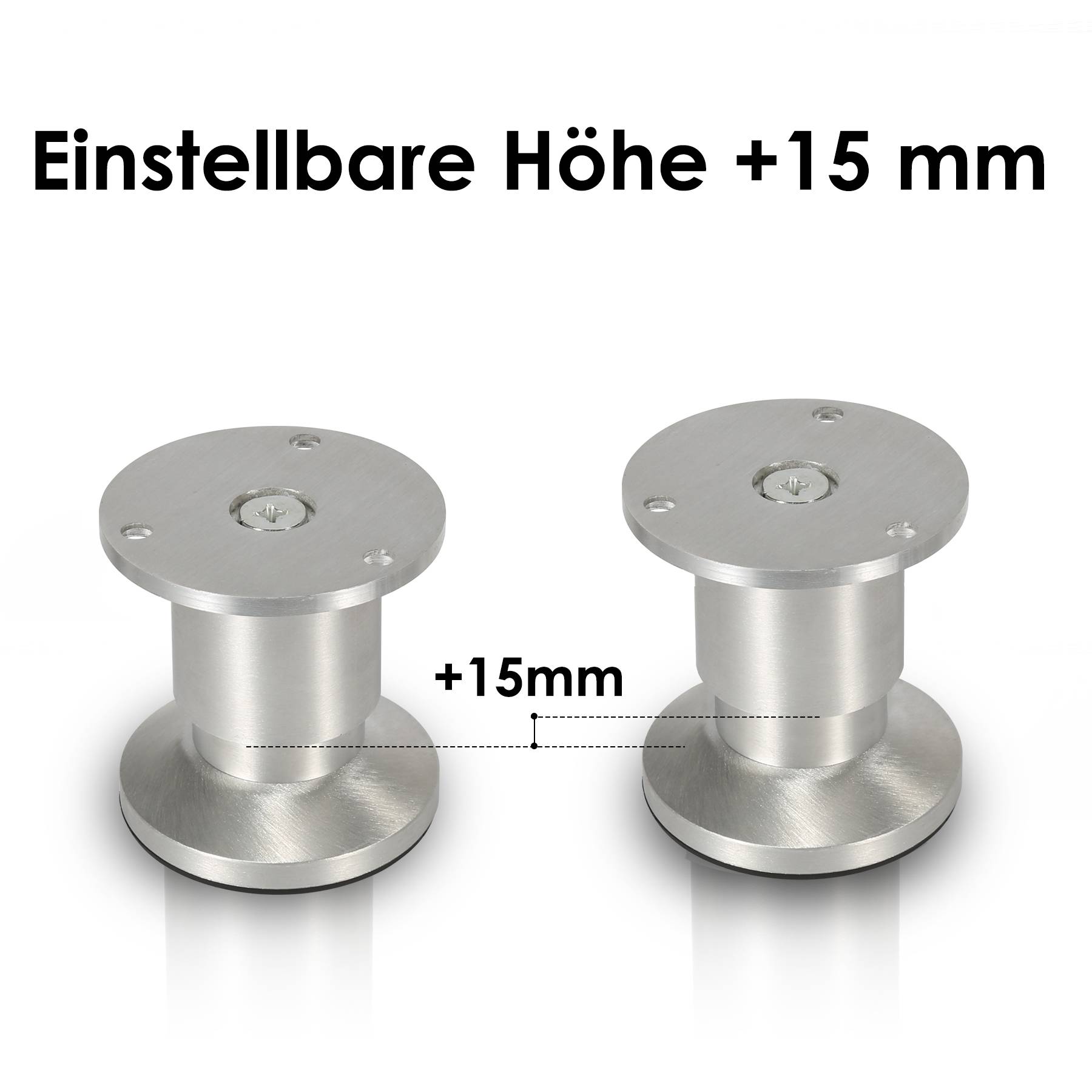 8er Set Möbelfüße Tischbein Set Sofafüße Möbelbeine Bettstützen Sofafüße Schrankfuß Möbelbeine Alu 4x80mm
