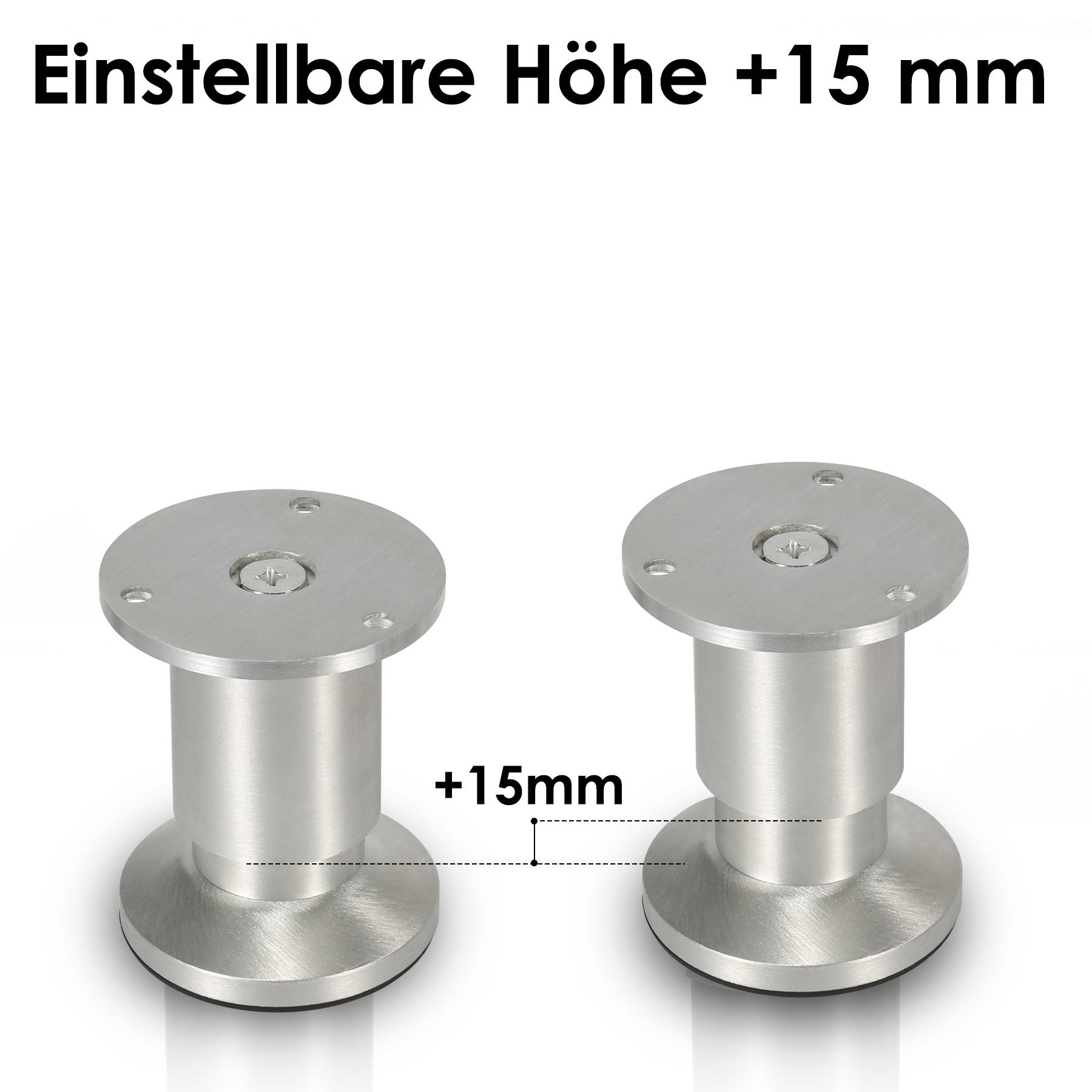 12er Set Möbelfüße Tischbein Set Sofafüße Möbelbeine Bettstützen Sofafüße Schrankfuß Möbelbeine Alu 4x100mm