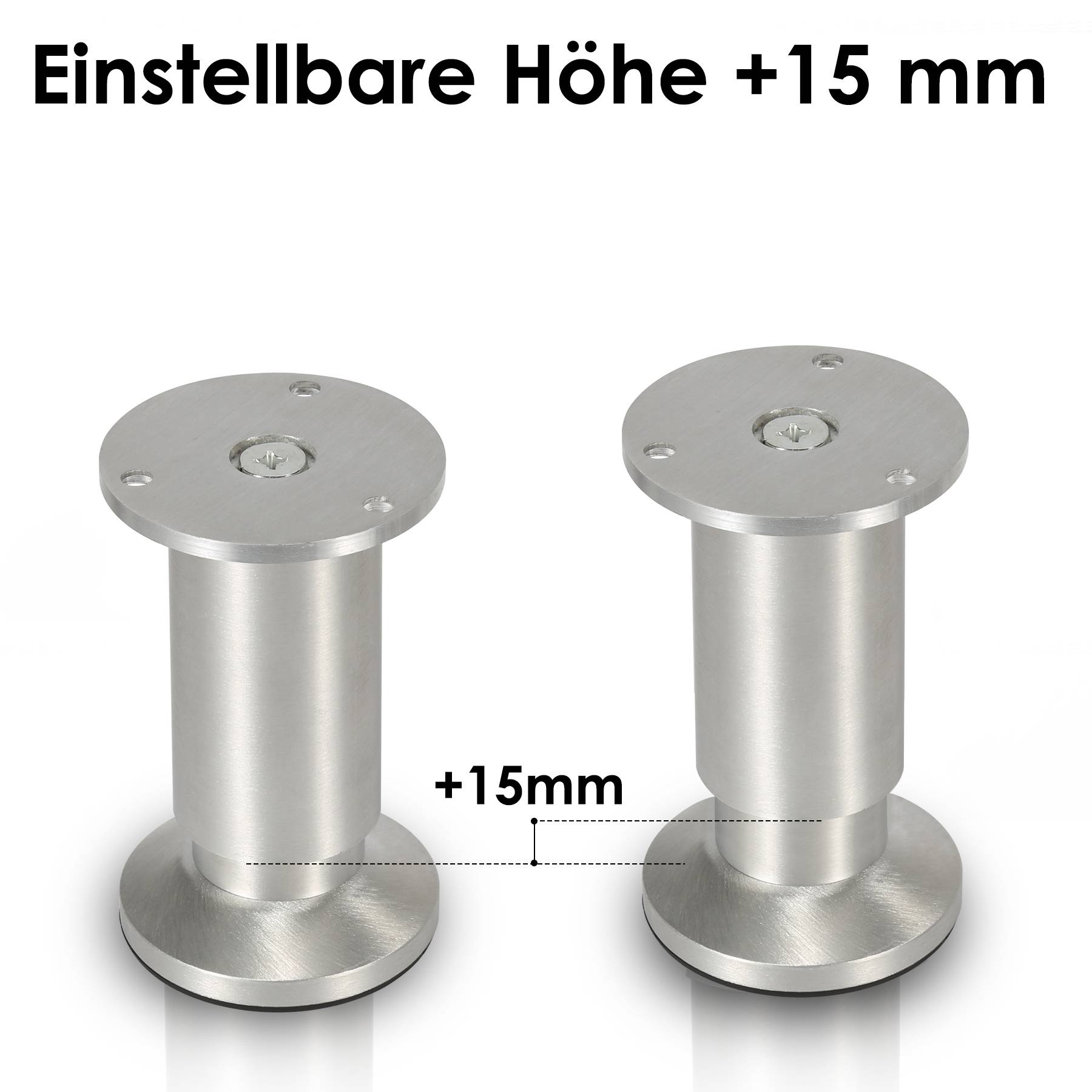 12er Set Möbelfüße Tischbein Set Sofafüße Möbelbeine Bettstützen Sofafüße Schrankfuß Möbelbeine Alu 4x150mm