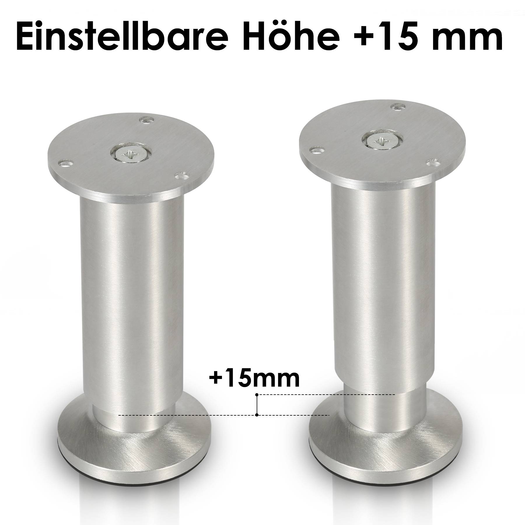 8er Set Möbelfüße Tischbein Set Sofafüße Möbelbeine Bettstützen Sofafüße Schrankfuß Möbelbeine Alu 4x200mm