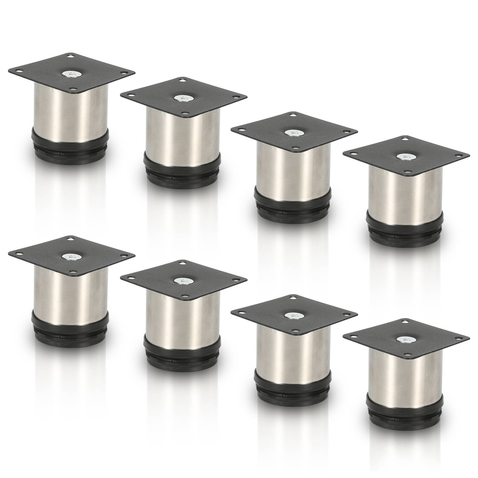 8er Set Möbelfüße Tischbein Set Sofafüße Möbelbeine Bettstützen Sofafüße Schrankfuß Möbelbeine Edelstahl 50mm