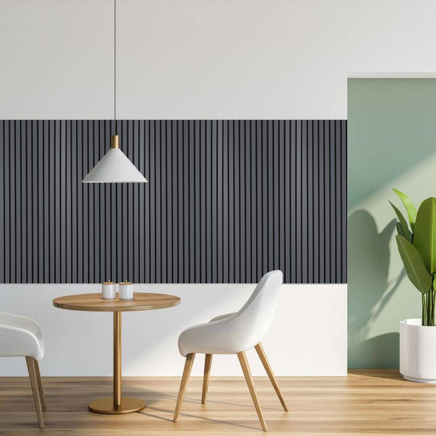 Akustikpaneel Wandpaneel Moderne Wandpaneele Akustik HolzwandHolz 1 Paneele MDF Wandpaneele 120x60x2.1cm Grau