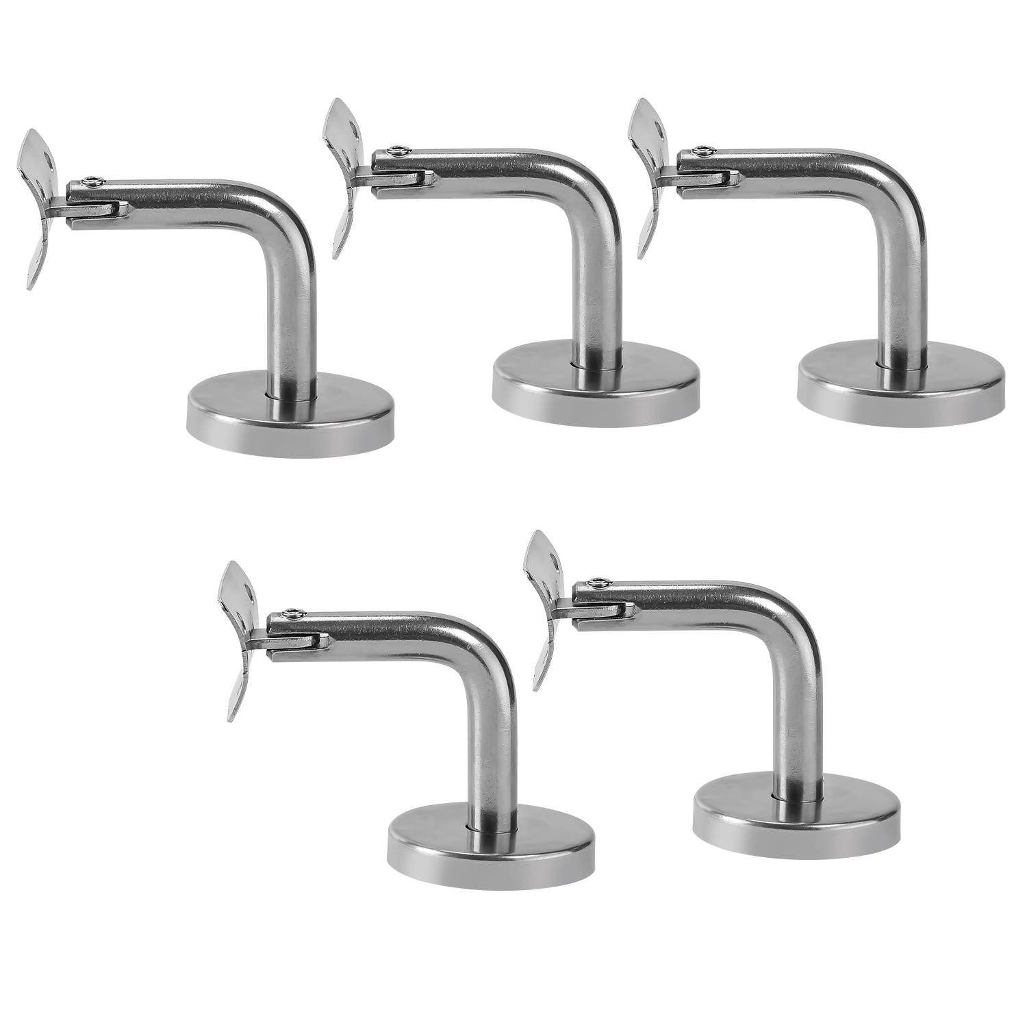 Handlaufhalter Set 5 Stück Edelstahl Handlaufträger Geländer gewölbte Auflage Stütze
