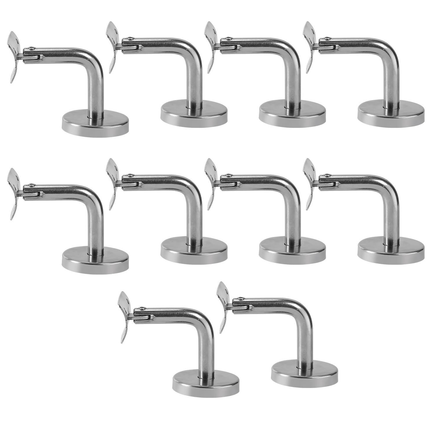 Handlaufhalter Set 10 Stück Edelstahl Handlaufträger Geländer gewölbte Auflage Stütze