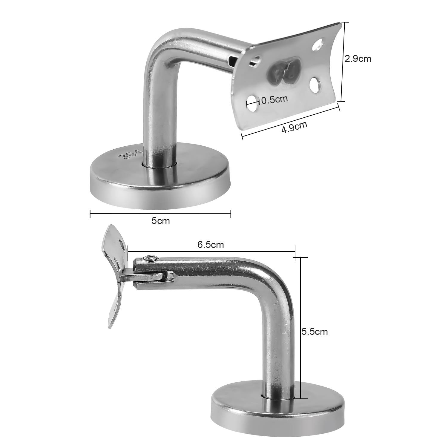 Handlaufhalter Set 10 Stück Edelstahl Handlaufträger Geländer gewölbte Auflage Stütze