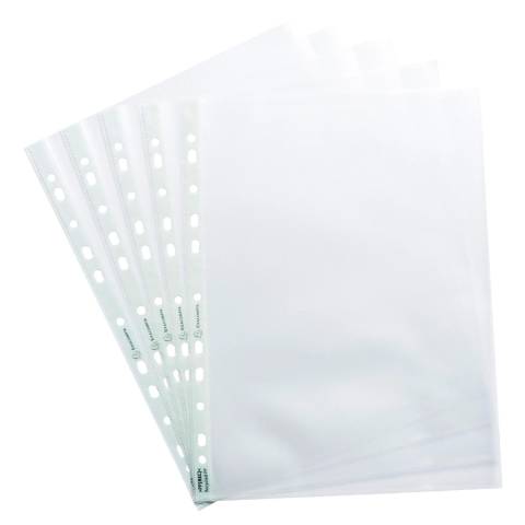 Exacompta 10x 50 Prospekthüllen, genarbt, RC-PP 90, für A4 - Transluzent - 5330E