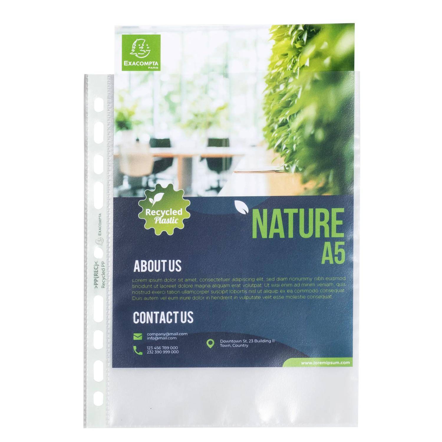 Exacompta 10x 50er Prospekthüllen RC-PP 60, für A5 - Transluzent - 51100E