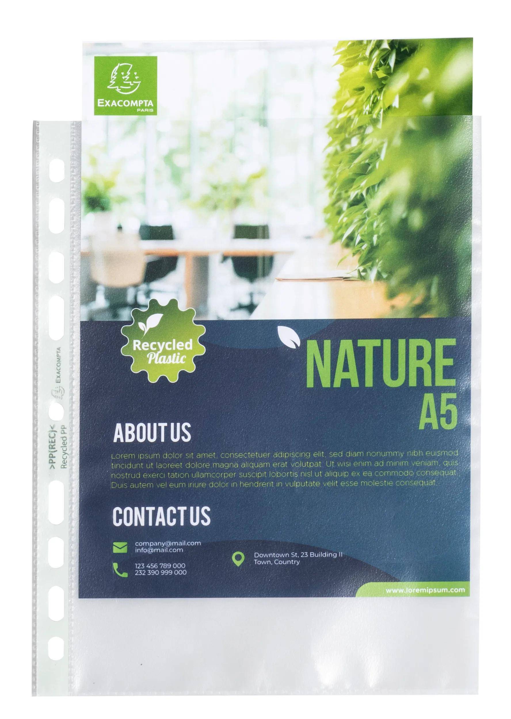 Exacompta 10x 50er Prospekthüllen RC-PP 60, für A5 - Transluzent - 51100E