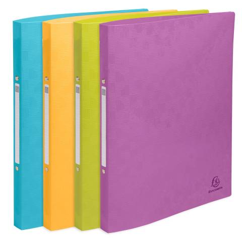 Exacompta 20x Ringbuch 2 Ringe 15mm, Recycling-PP, Pop'N Co - sortiert - 54910E