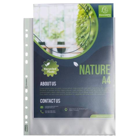 Exacompta 10x 50 Prospekthüllen, genarbt, RC-PP 90, für A4+ Transluzent - 5995E