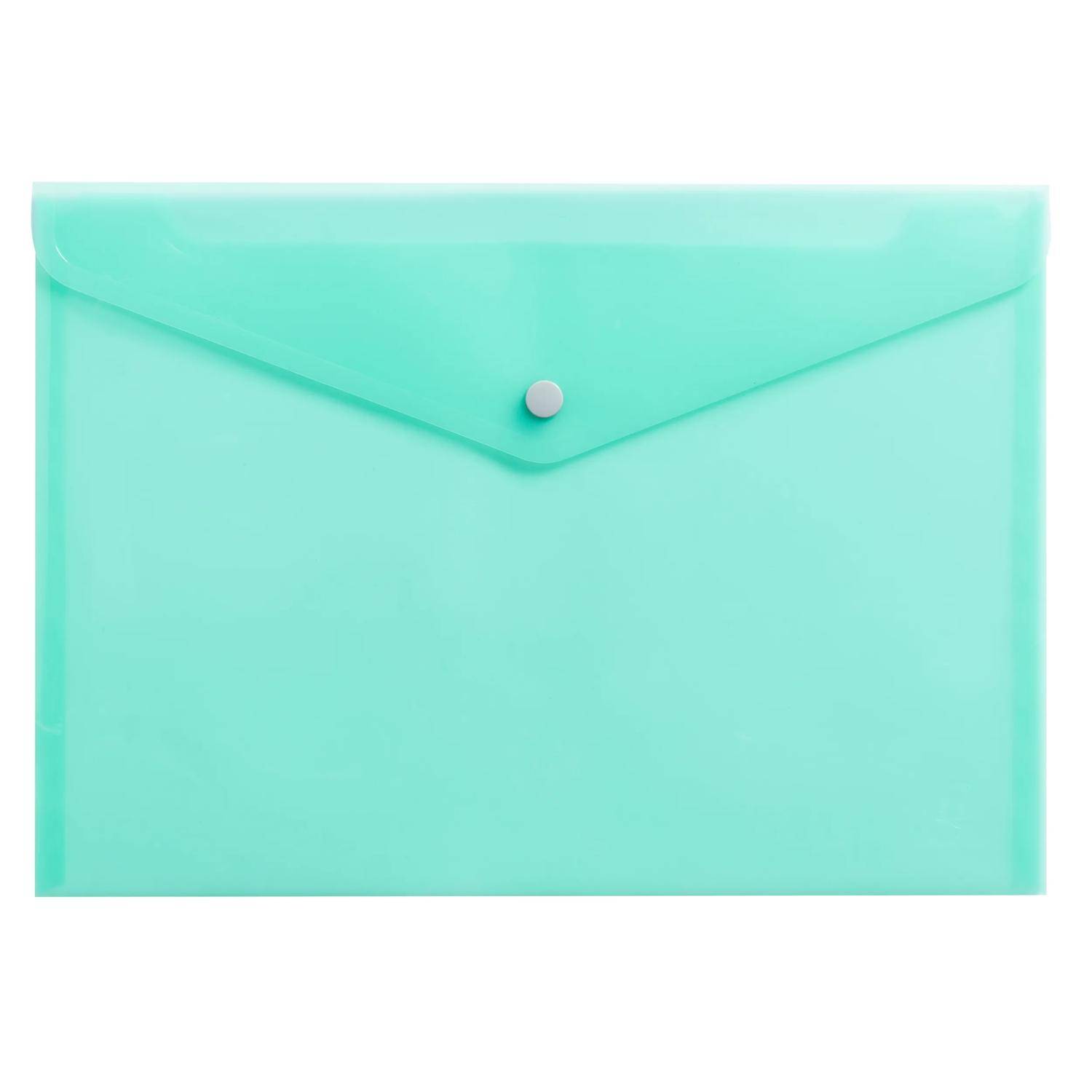 Exacompta 28x Hüllen mit Druckknopf, PP 200, A4, - sortiert - 35450E