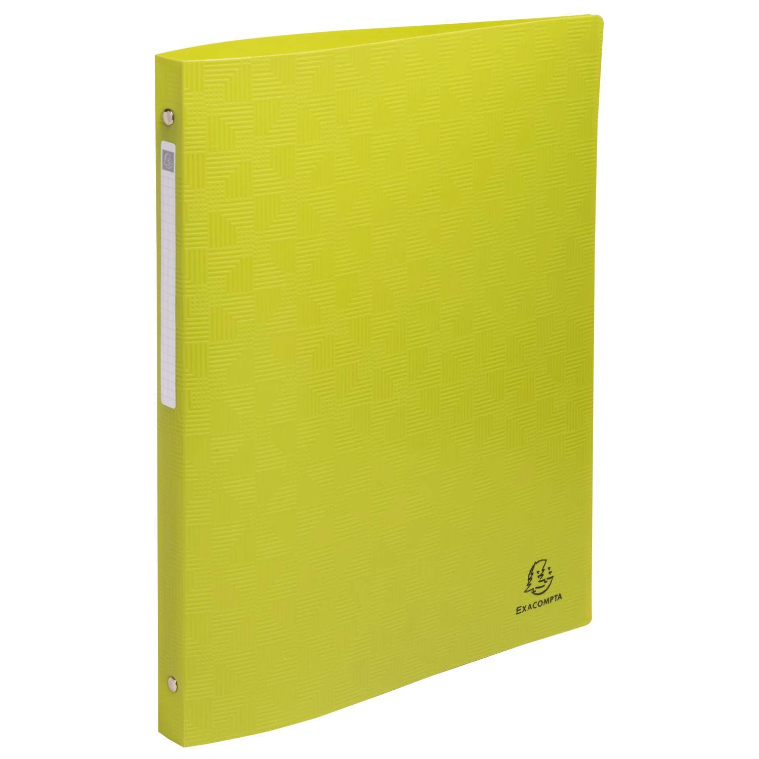 Exacompta 20x Ringbuch 4 Ringe 15mm, Recycling-PP, Pop'N Co - sortiert - 51910E