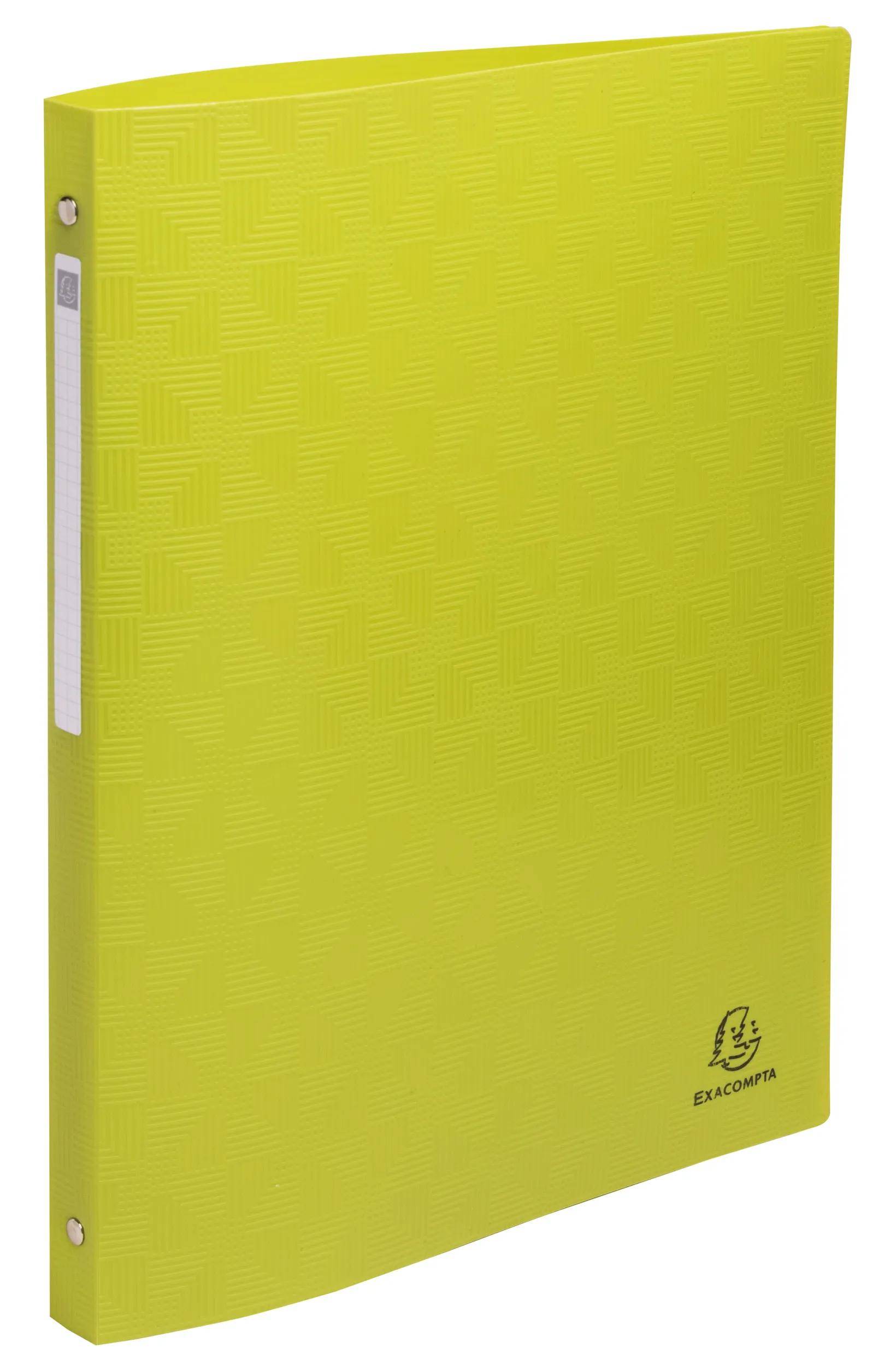 Exacompta 20x Ringbuch 4 Ringe 15mm, Recycling-PP, Pop'N Co - sortiert - 51910E