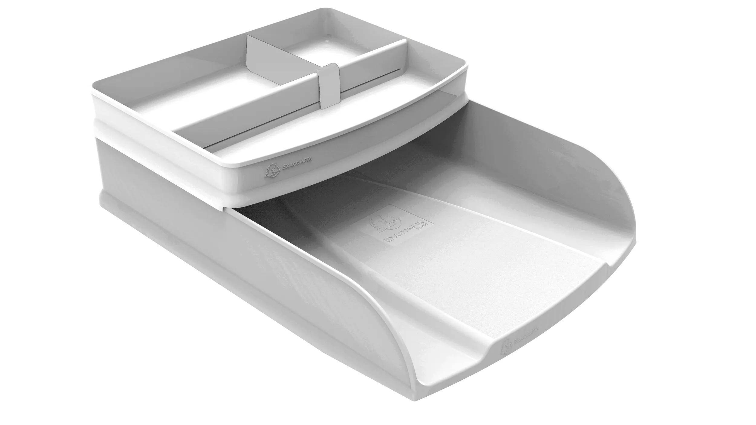 Exacompta 4x Combo Top, Ablagefach für Briefablage, AutentiK - Weiß - 116013D