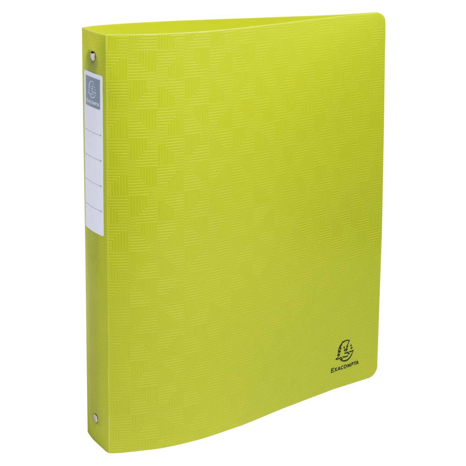 Exacompta 12x Ringbuch 2 Ringe 30mm, Recycling-PP, Pop'N Co - sortiert - 54930E