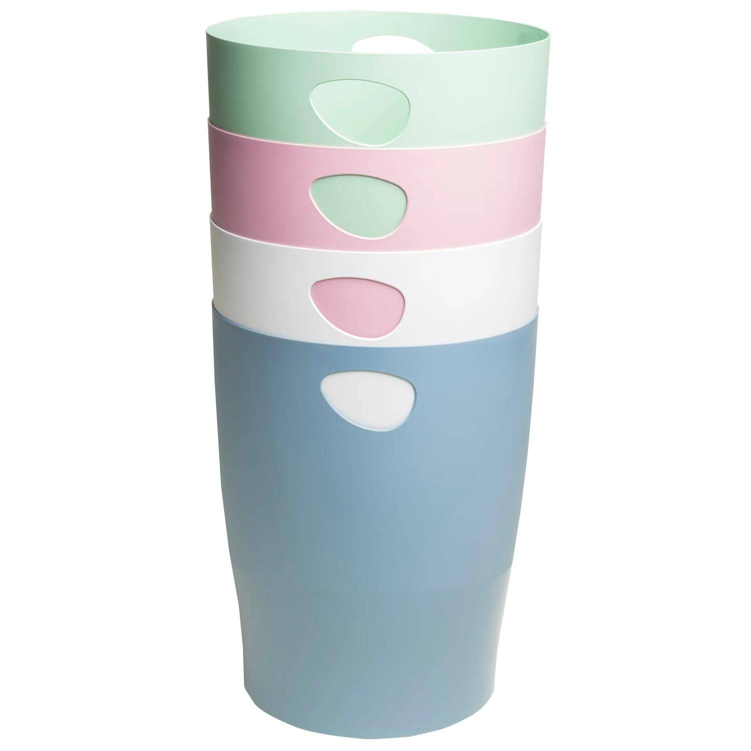 Exacompta 8x Papierkorb Ecobin AutentiK - Bonbonrosa - 45371D