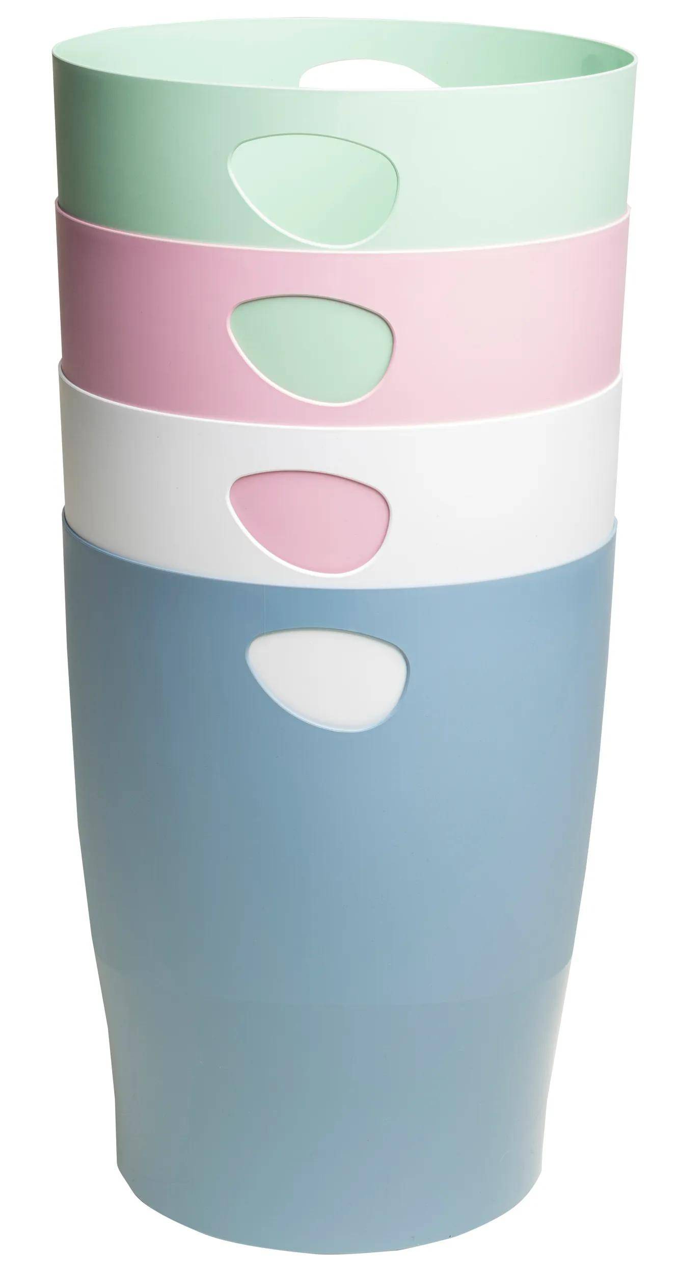 Exacompta 8x Papierkorb Ecobin AutentiK - Blaugrau - 45370D