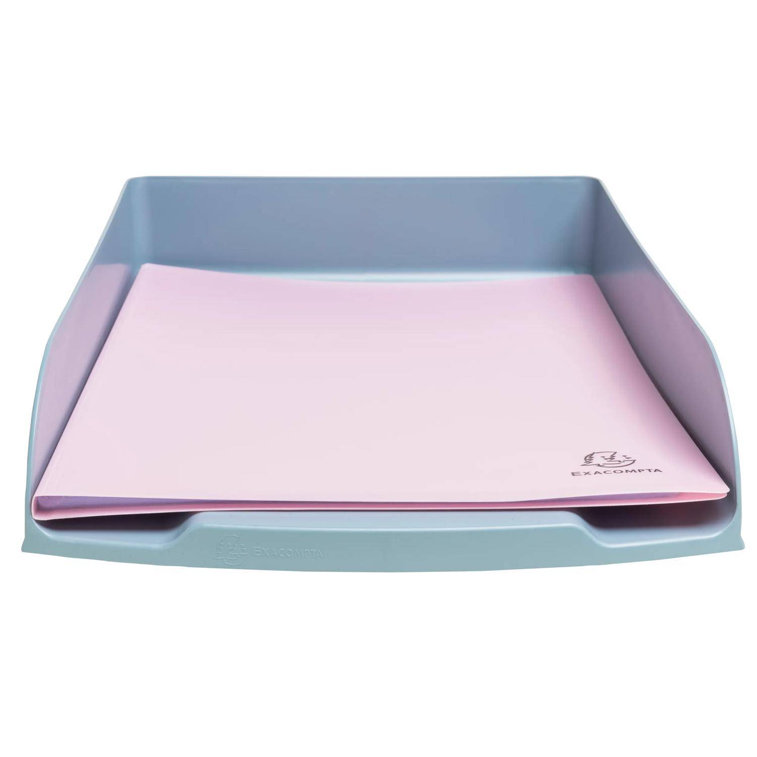 Exacompta 6x Briefablage Querformat Combo Styli, AutentiK - Blaugrau - 11170D