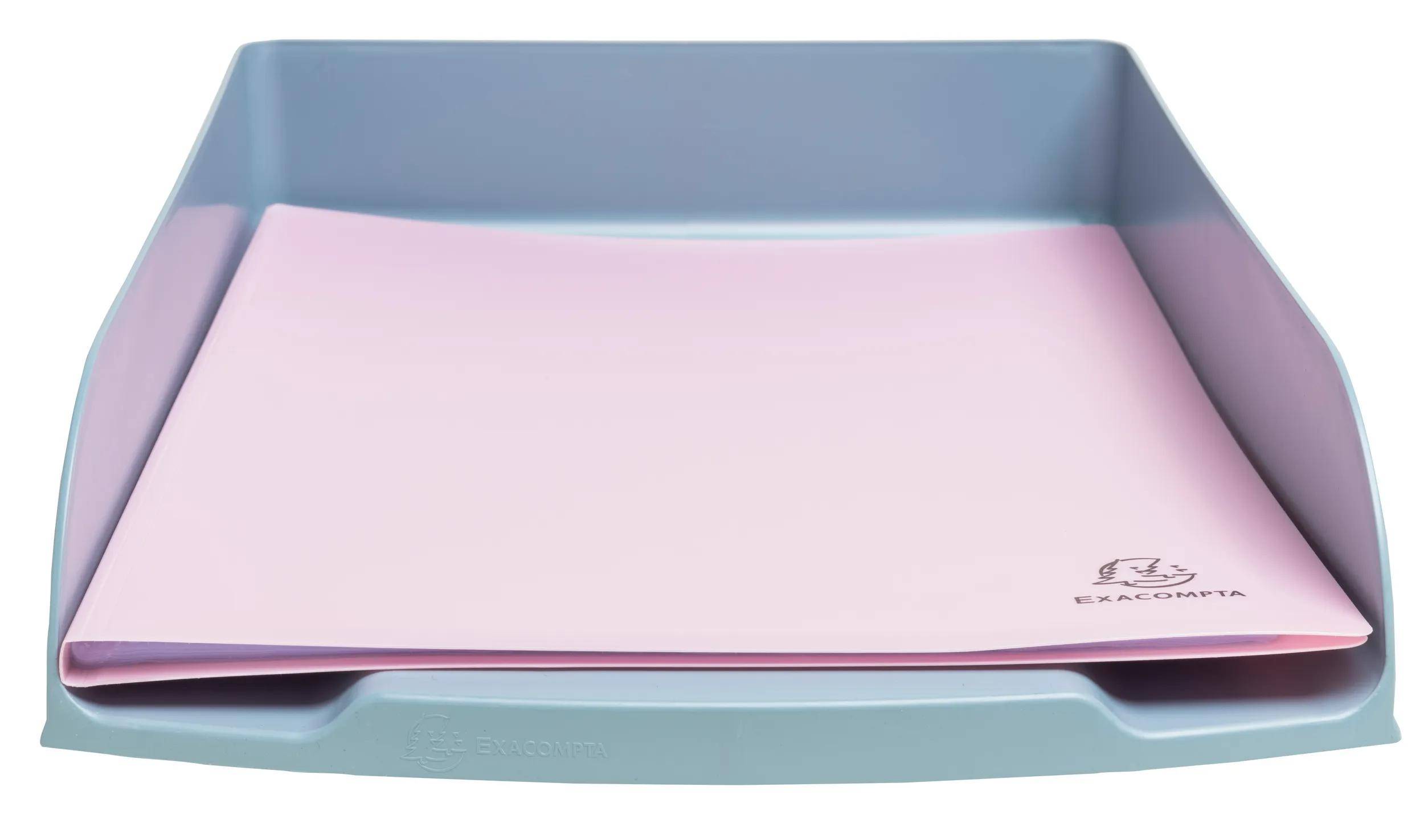 Exacompta 6x Briefablage Querformat Combo Styli, AutentiK - Blaugrau - 11170D