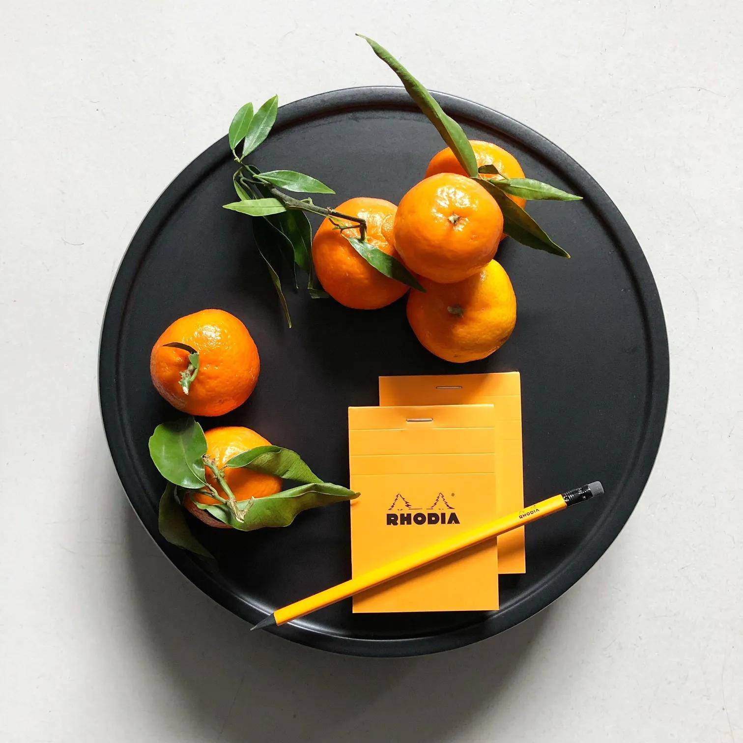 Rhodia 10x Block geheftet 8,5x12cm 80 Blätter kariert 80g - Orange 12200C